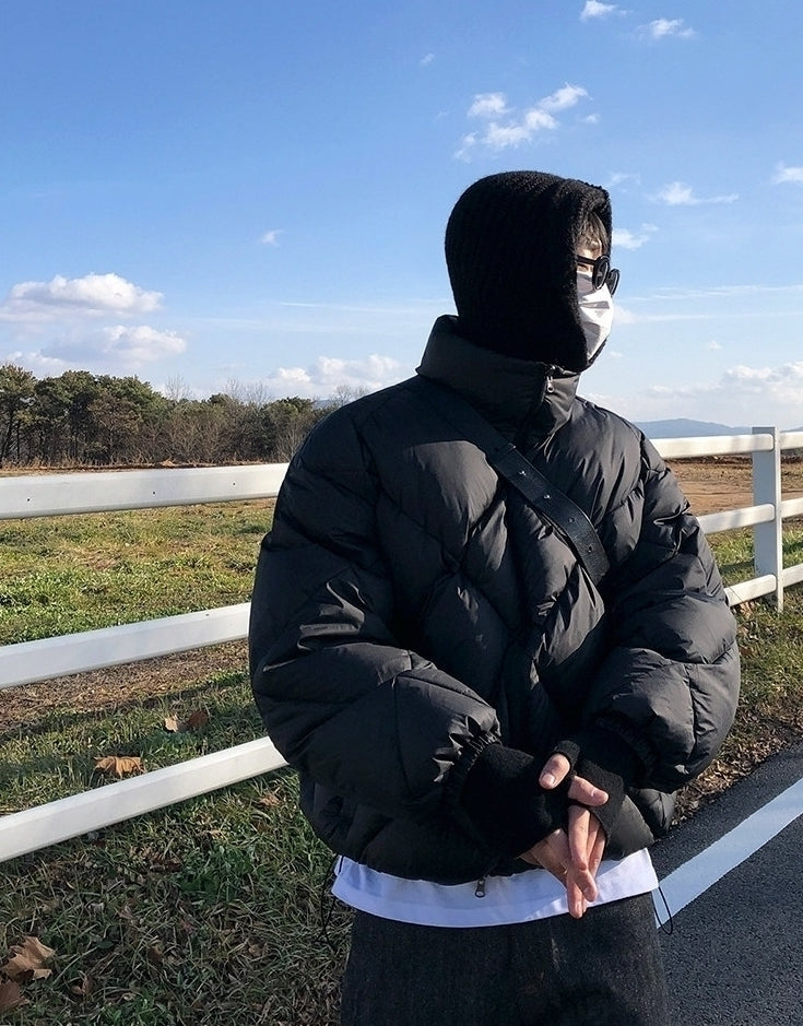 Premium Stand Collar Quilted Winter Puffer Jacket