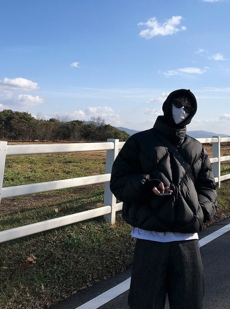 Premium Stand Collar Quilted Winter Puffer Jacket