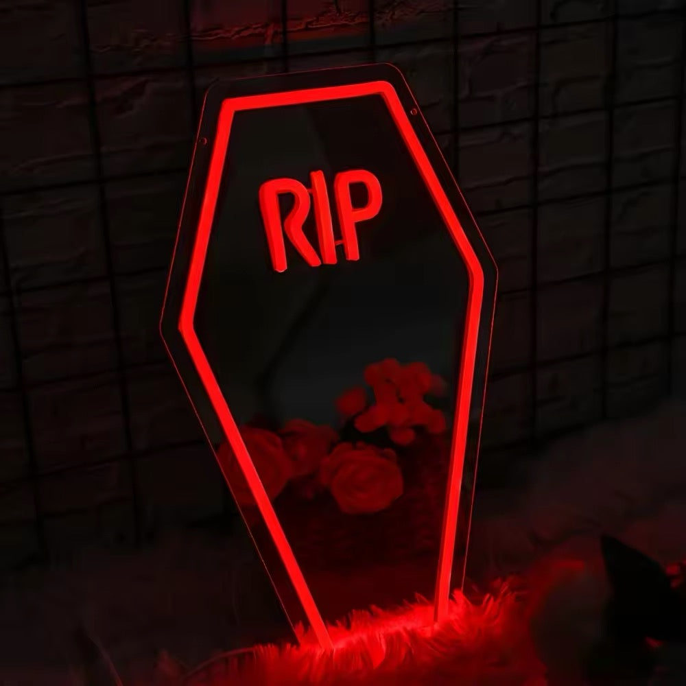 Coffin Neon Mirror Sign