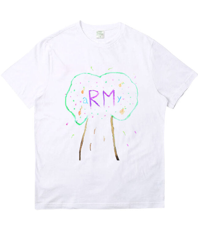White RM Own Design Graffiti T-Shirt