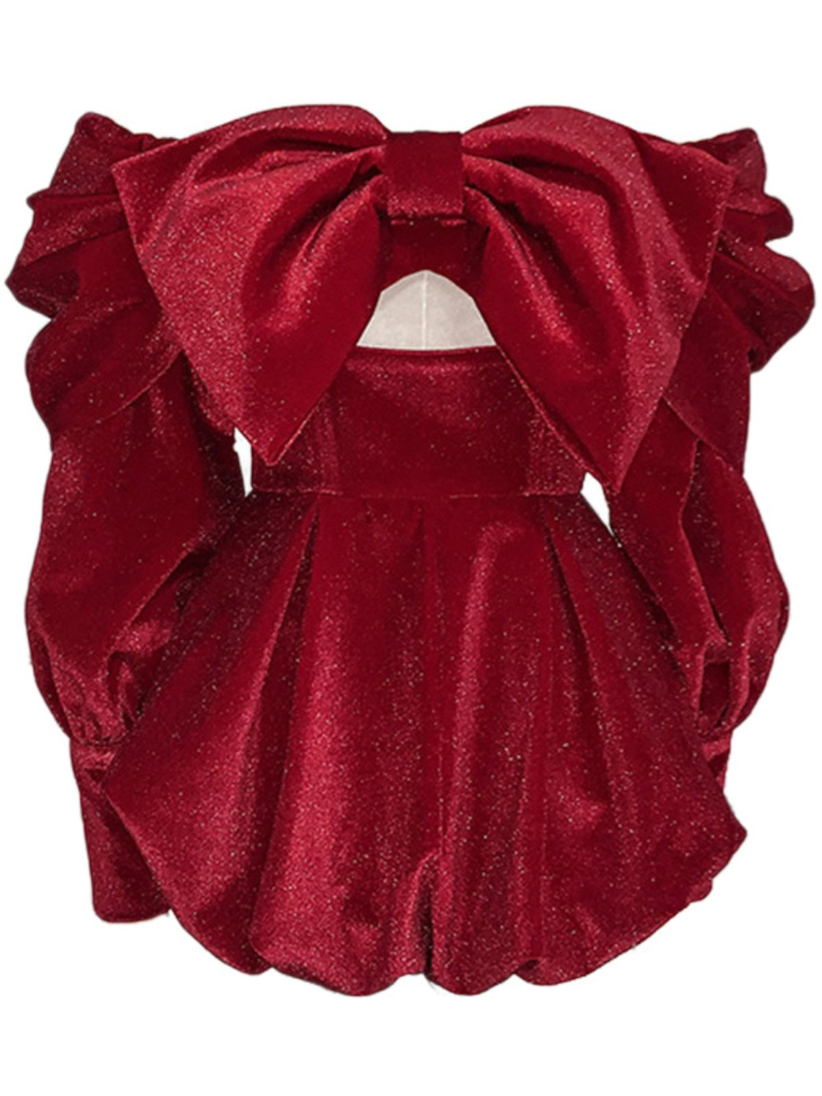 Red Big Bow Off-Shoulder Dress