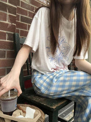 Red Box Loose Fit White T-Shirt