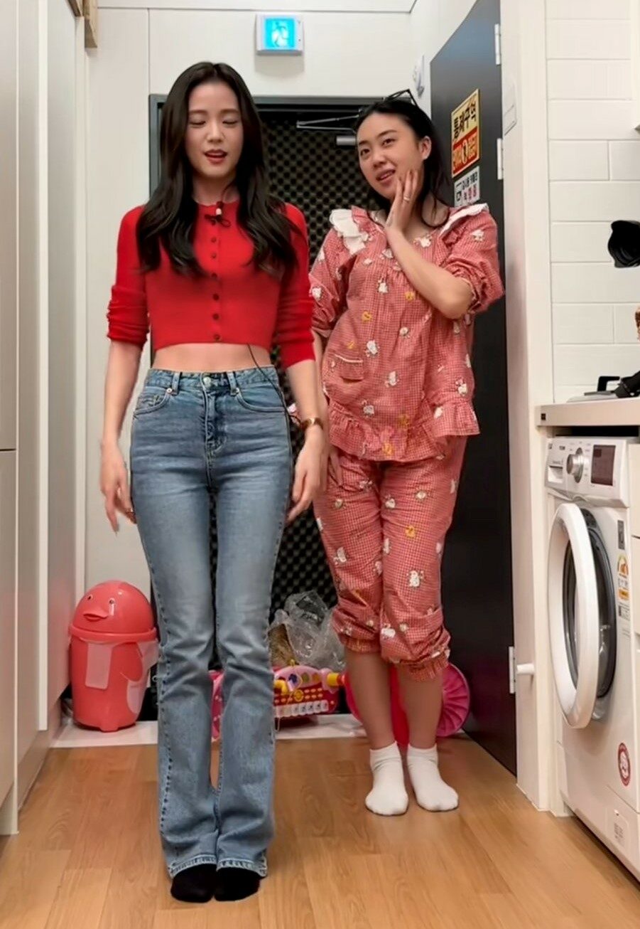 Red Button-Up Cropped Cardigan