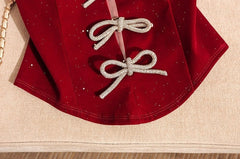 Red Corset Bowknot Accent Top