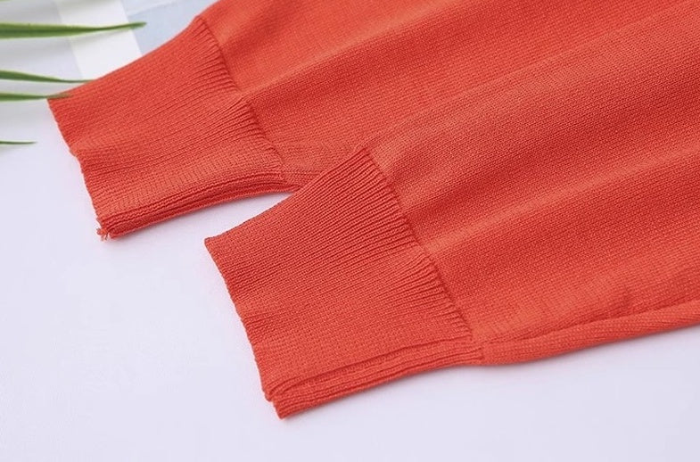 Red Front Lace Button-Down Cardigan