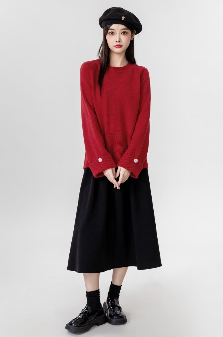 Red Knit Sweater Festive Collection
