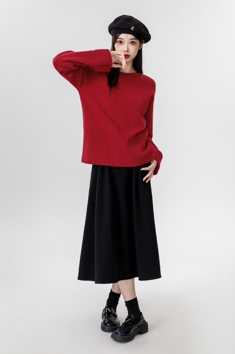 Red Knit Sweater Festive Collection
