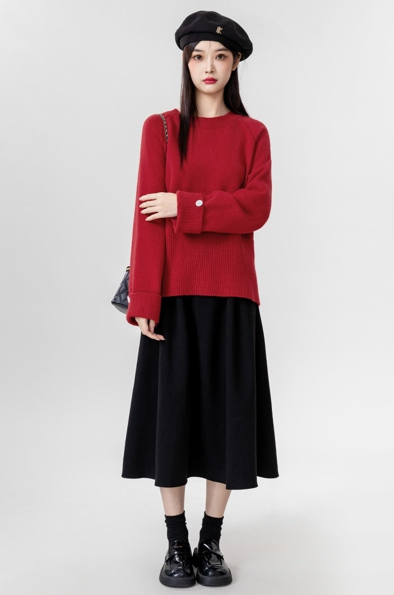 Red Knit Sweater Festive Collection
