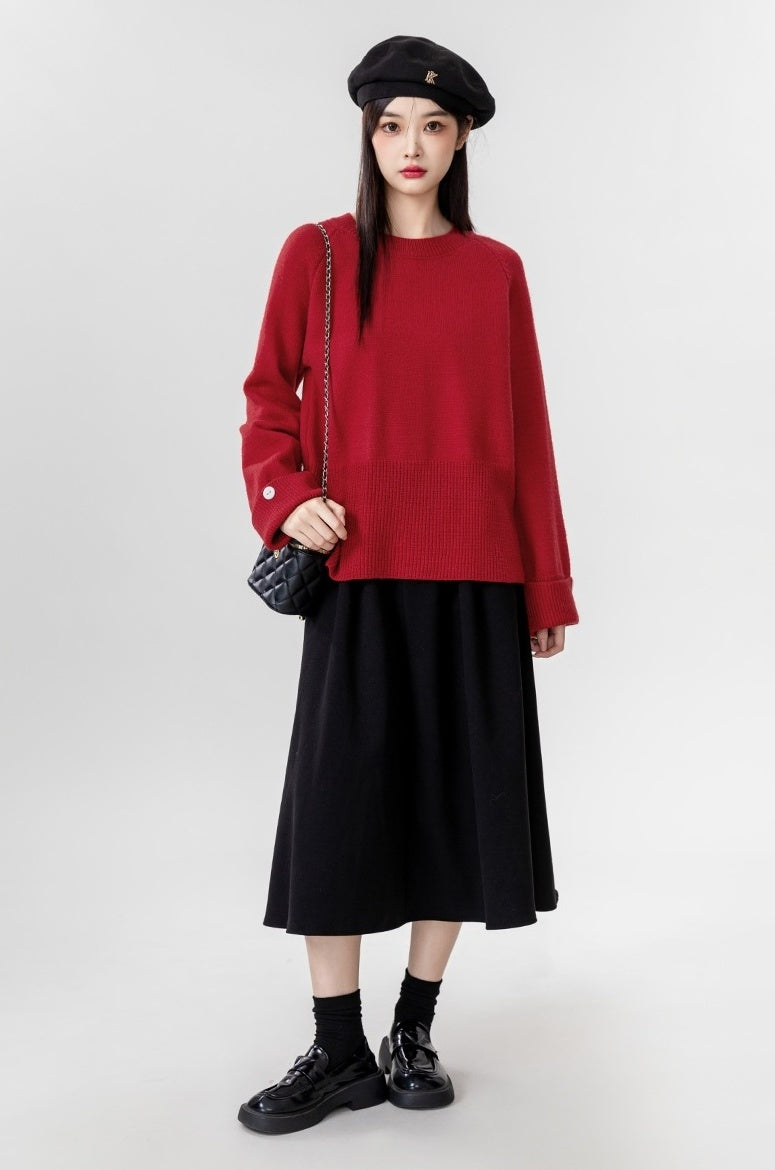 Red Knit Sweater Festive Collection