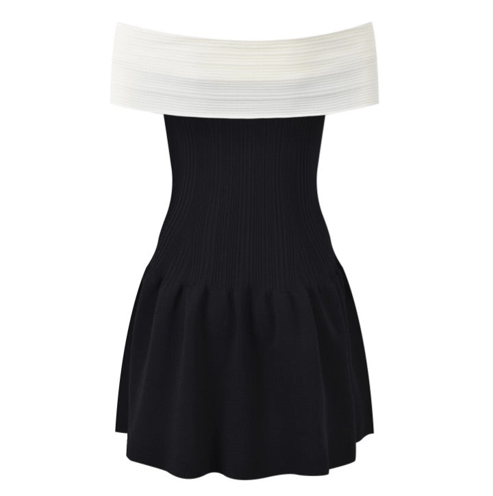Red Off-Shoulder Bow Dress