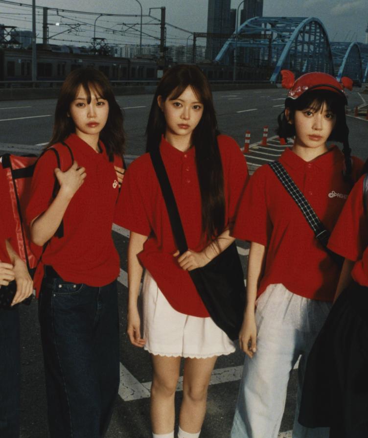 Red Oversized Classic Polo Shirt