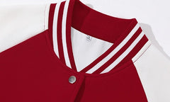 Red Oversized Varsity Jacket