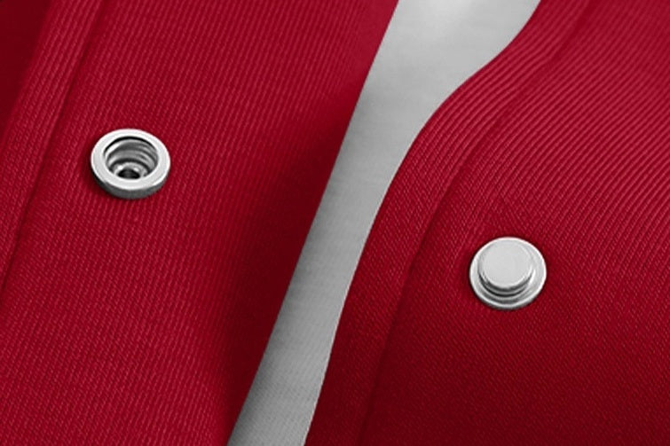 Red Oversized Varsity Jacket