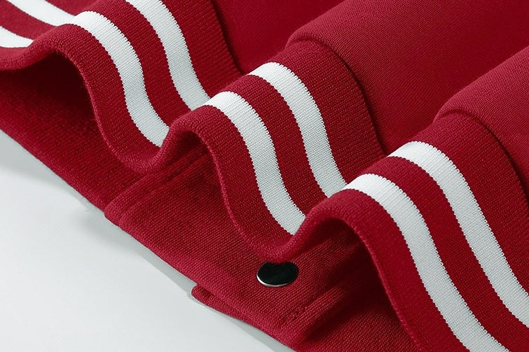 Red Oversized Varsity Jacket