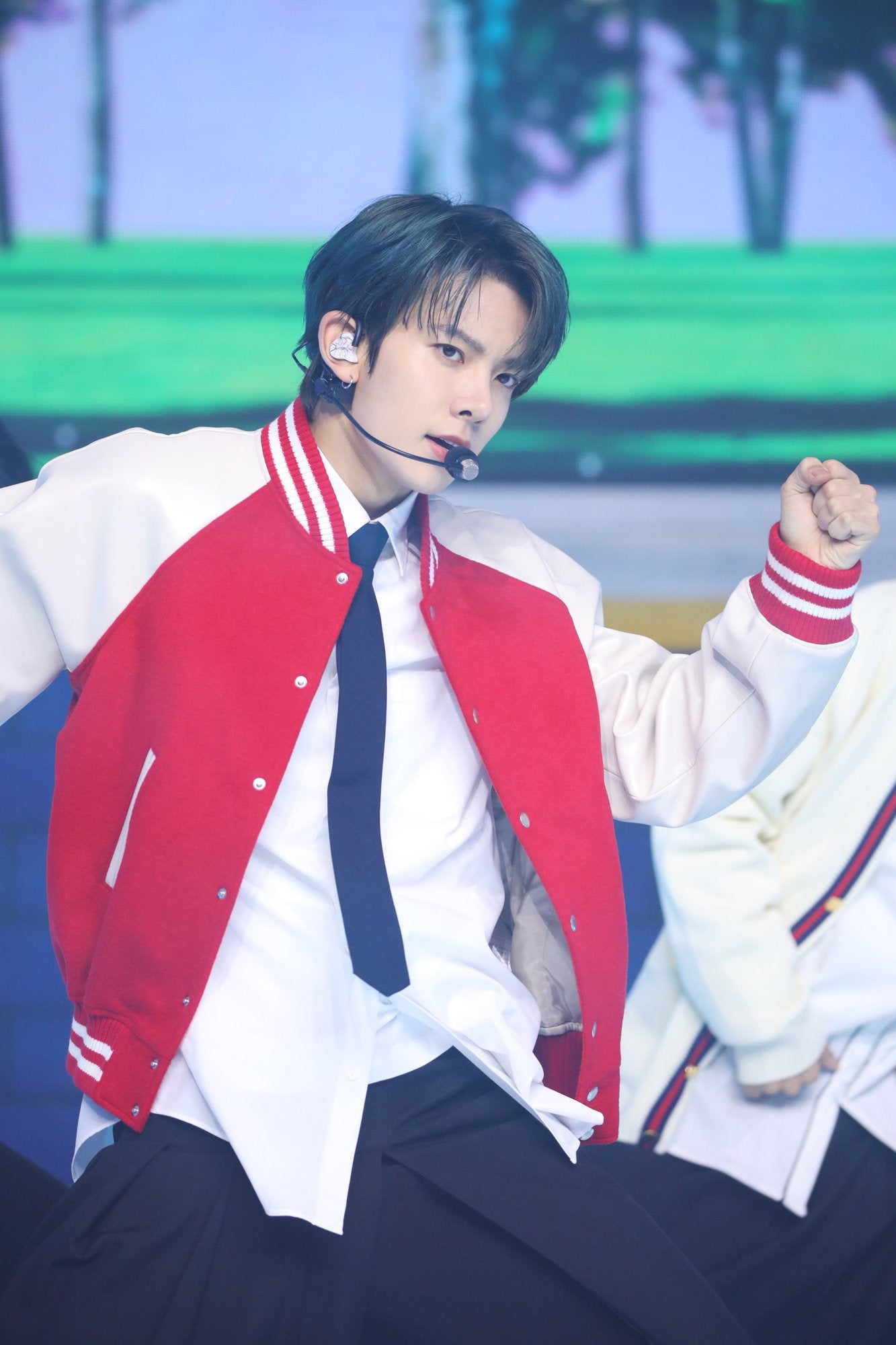 Red Oversized Varsity Jacket