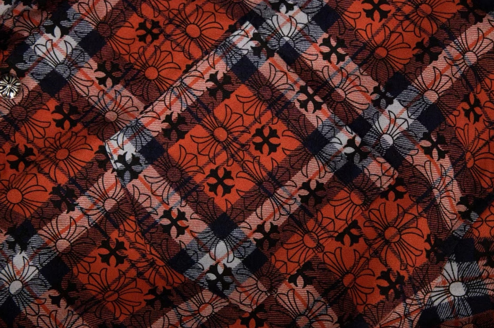 Red Plaid Cross Pattern Shirt