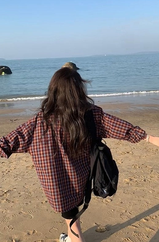 Red Retro Plaid Shirt
