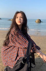 Red Retro Plaid Shirt