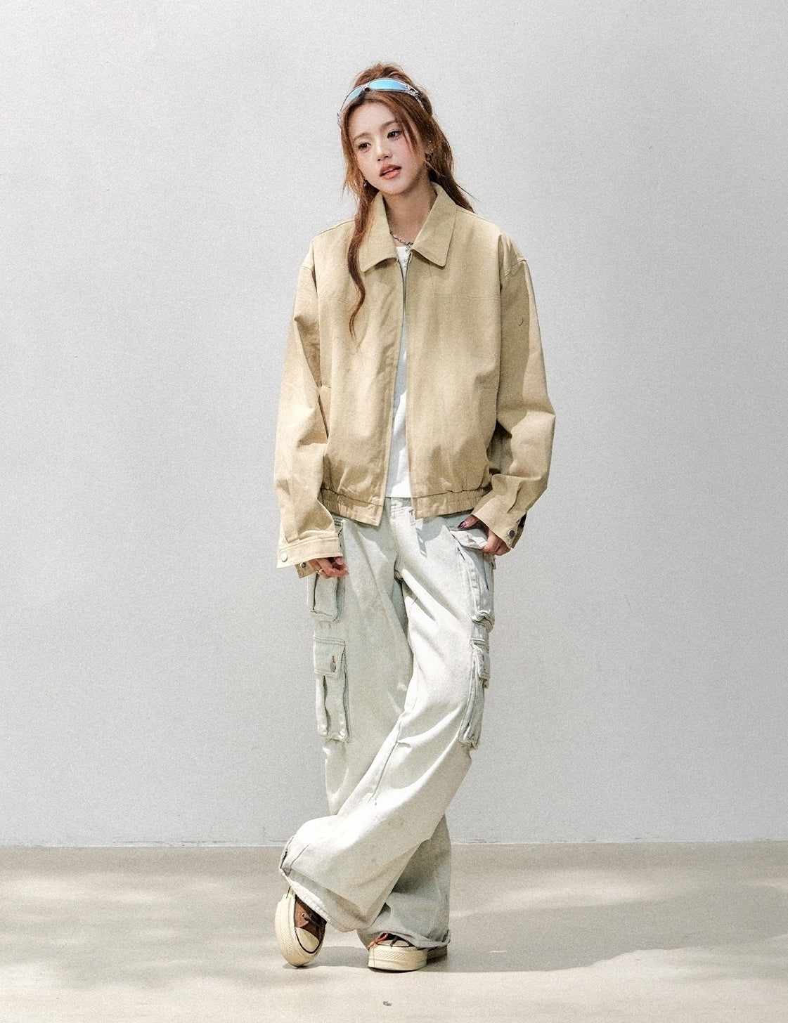 Red Short Casual Chic Workwear Jacket