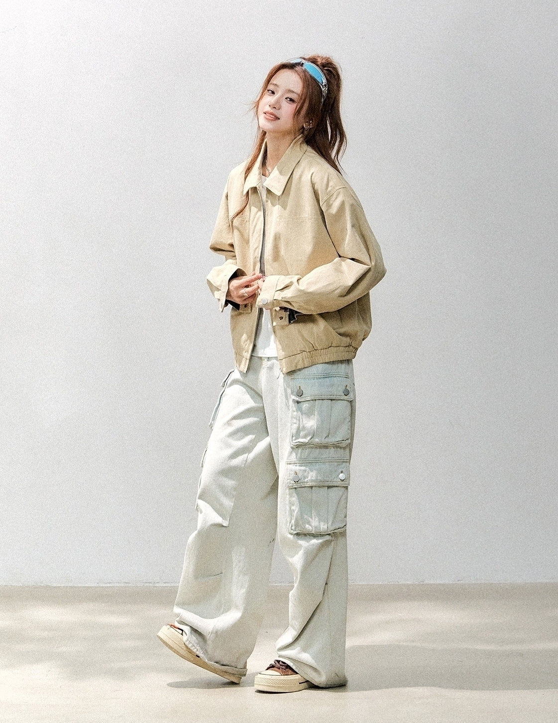 Red Short Casual Chic Workwear Jacket