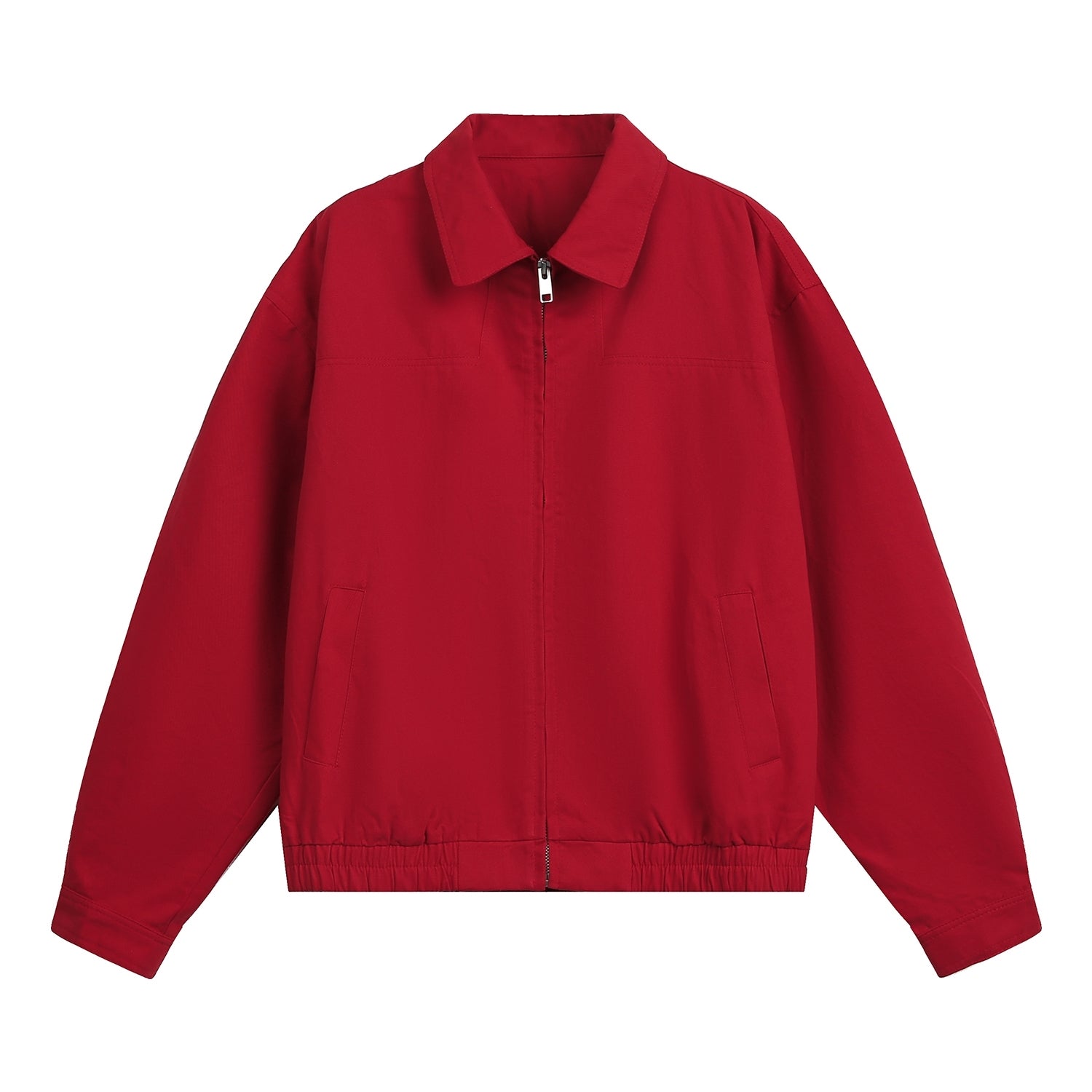 Red Short Casual Chic Workwear Jacket