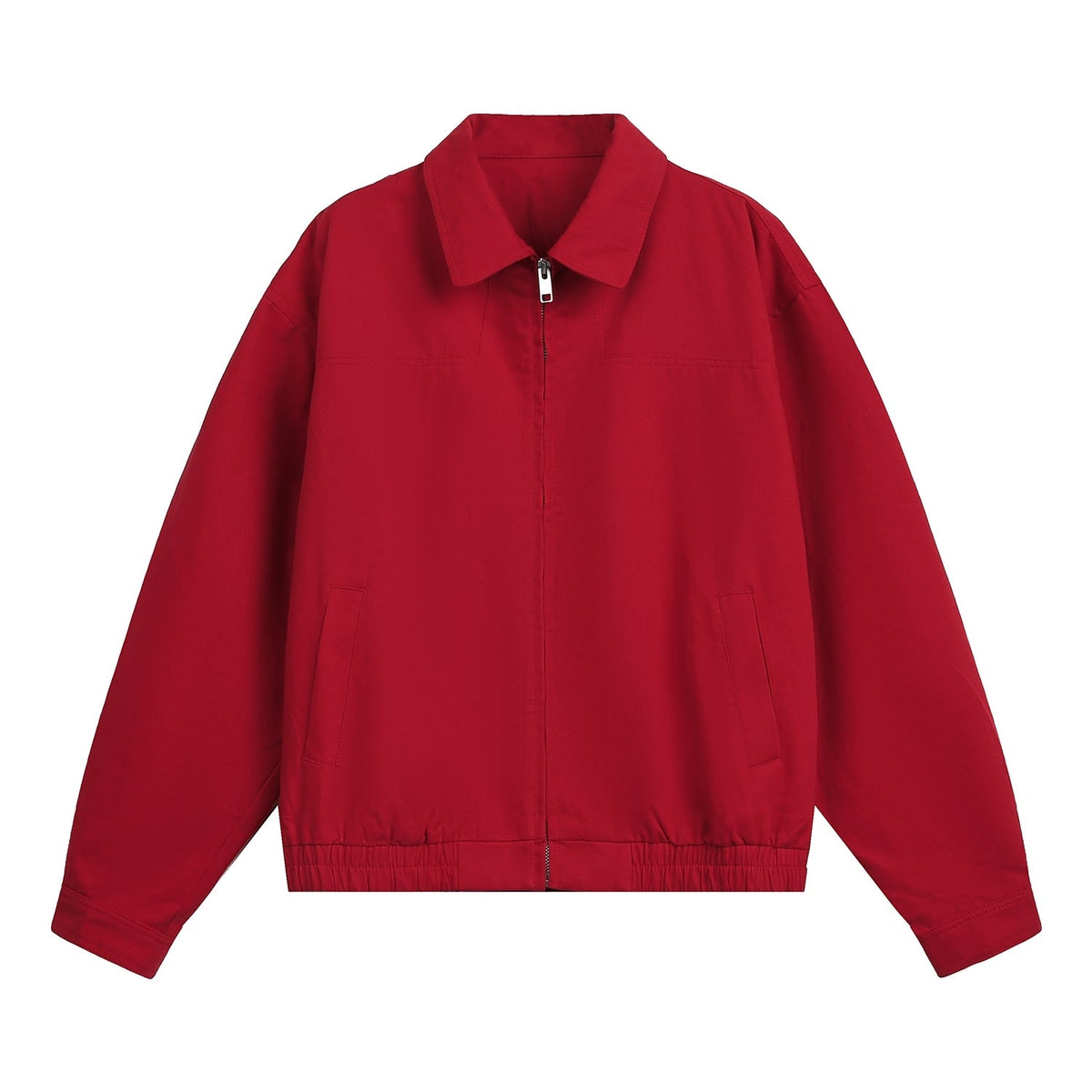 Red Short Casual Chic Workwear Jacket
