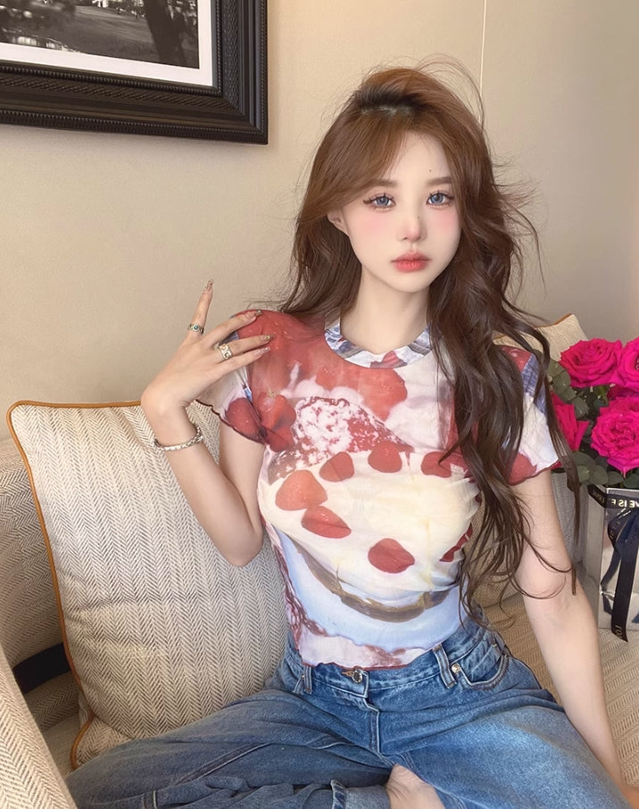 Red Strawberry Cake T-Shirt