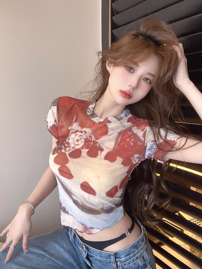 Red Strawberry Cake T-Shirt