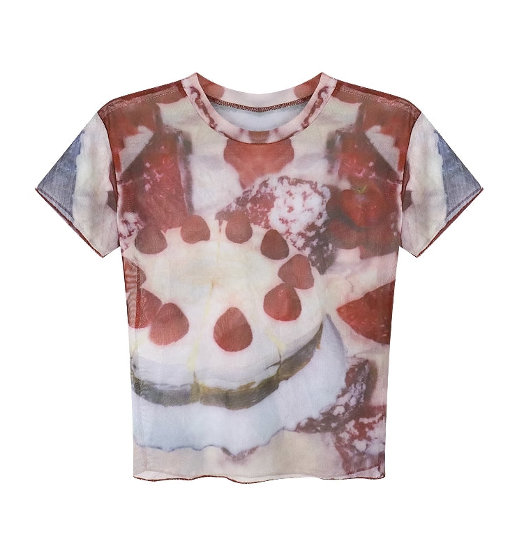 Red Strawberry Cake T-Shirt