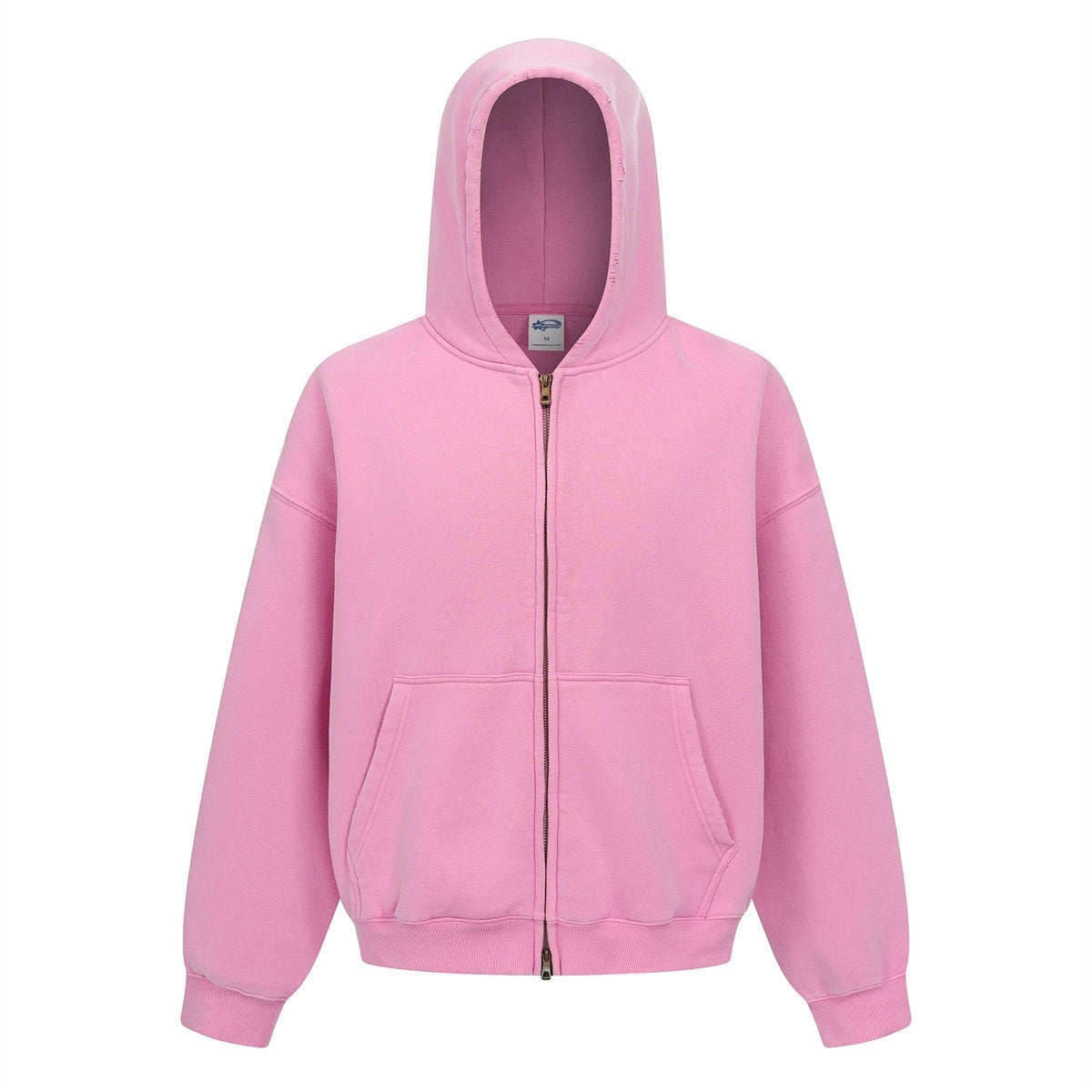Red Washed Oversized Hooded Jacket