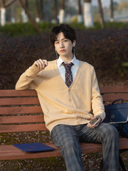 Red Wine Long Sleeve Pocket Cardigan