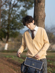 Red Wine Long Sleeve Pocket Cardigan