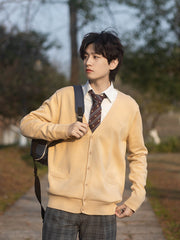 Red Wine Long Sleeve Pocket Cardigan
