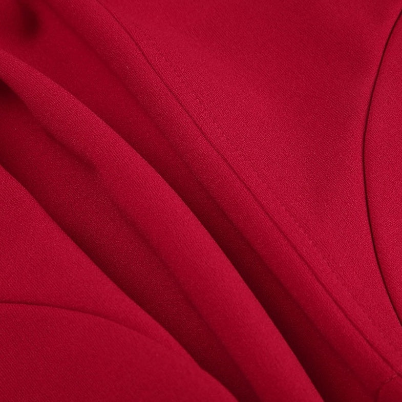 Red Zip-Up Corset Halter Top