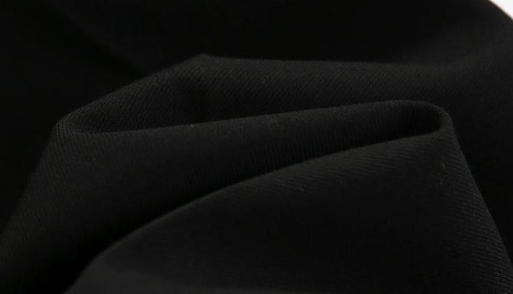 Relaxed Black Wideleg Trousers