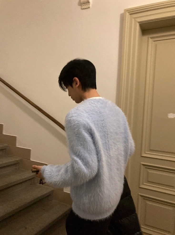 Relaxed Crewneck Warm Knit Sweater Layer