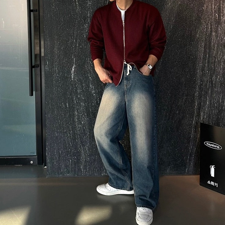 Relaxed Fit Casual High Collar Jacket