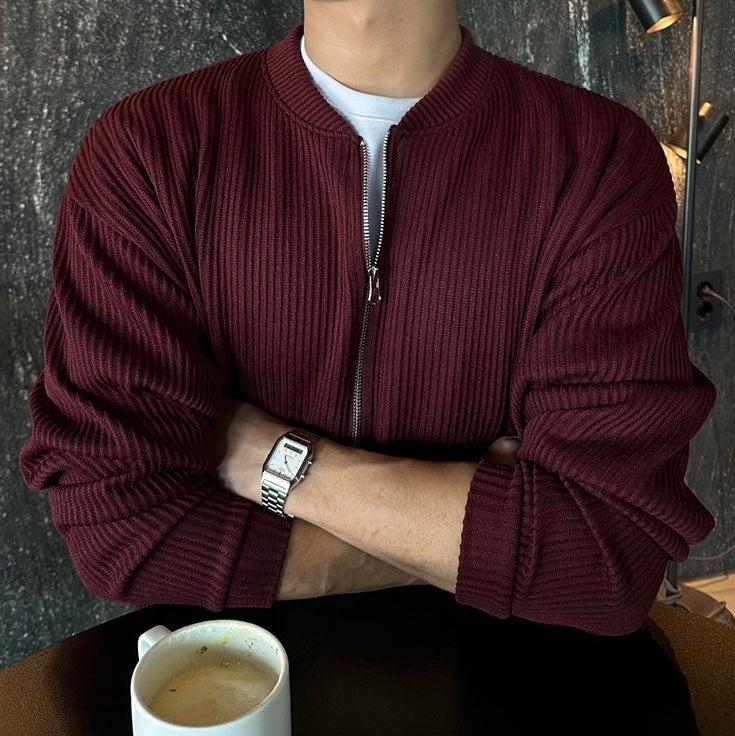 Relaxed Fit Casual High Collar Jacket
