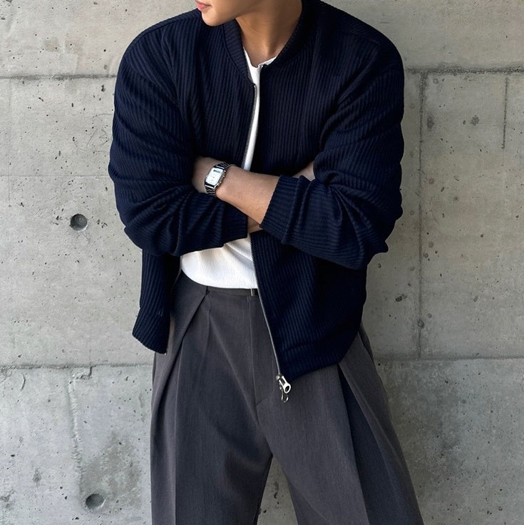 Relaxed Fit Casual High Collar Jacket