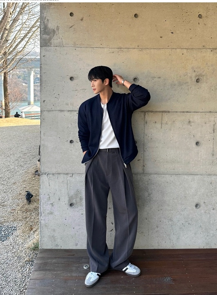 Relaxed Fit Casual High Collar Jacket