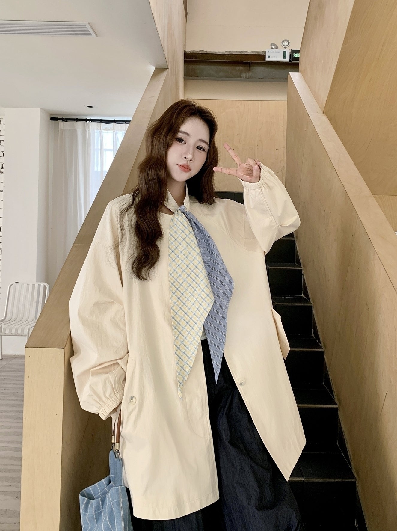 Relaxed Fit Casual Trench Coat Lightweight Stylish Outerwear