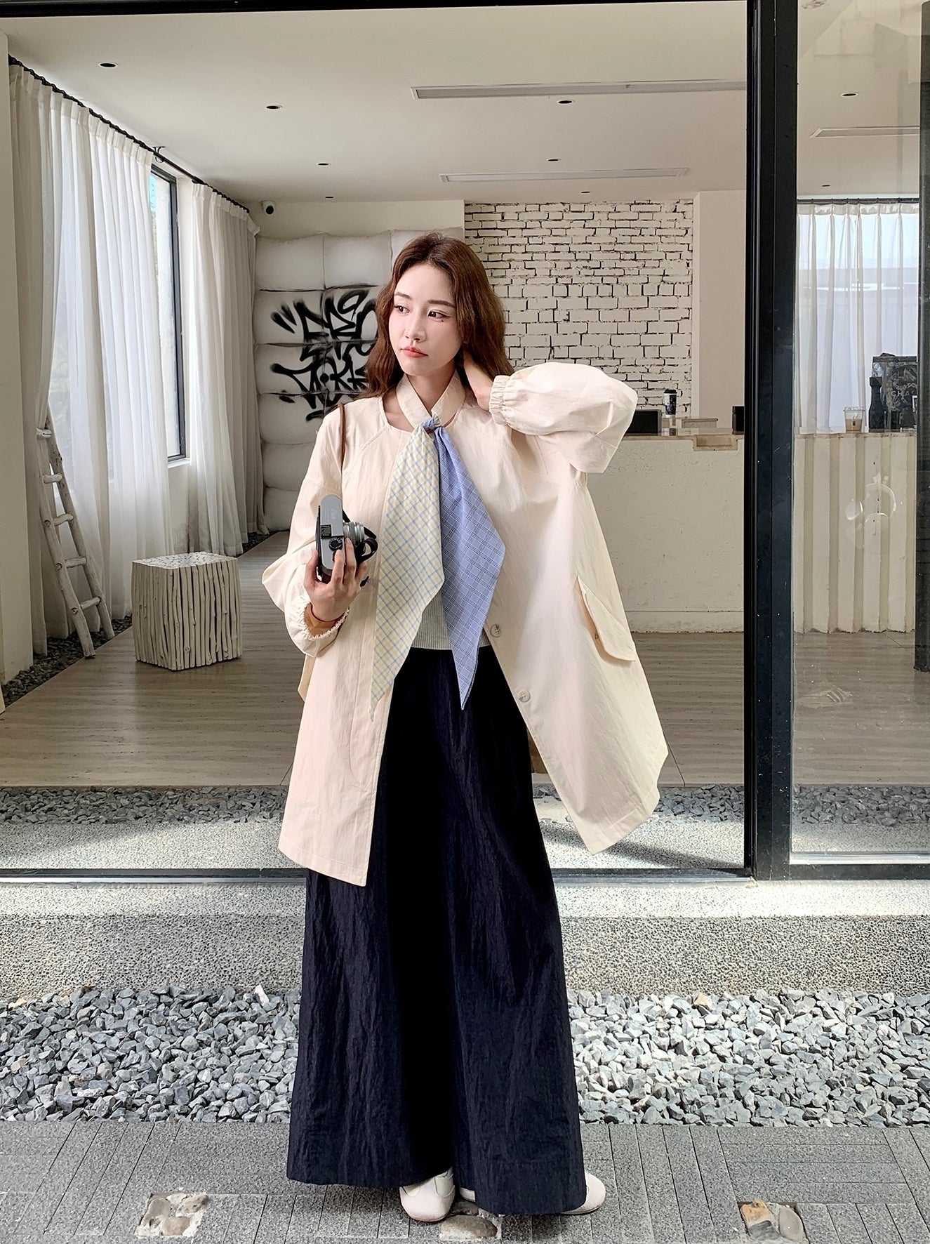 Relaxed Fit Casual Trench Coat Lightweight Stylish Outerwear