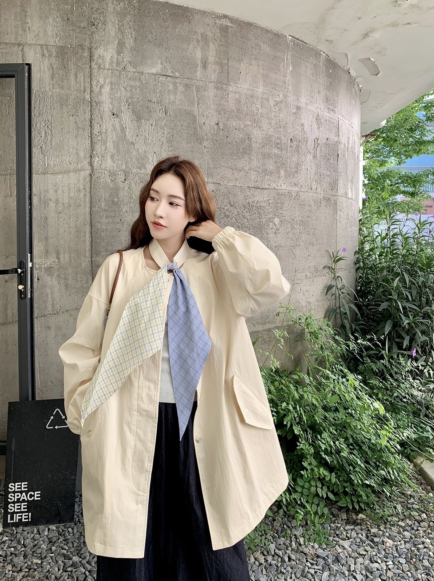 Relaxed Fit Casual Trench Coat Lightweight Stylish Outerwear