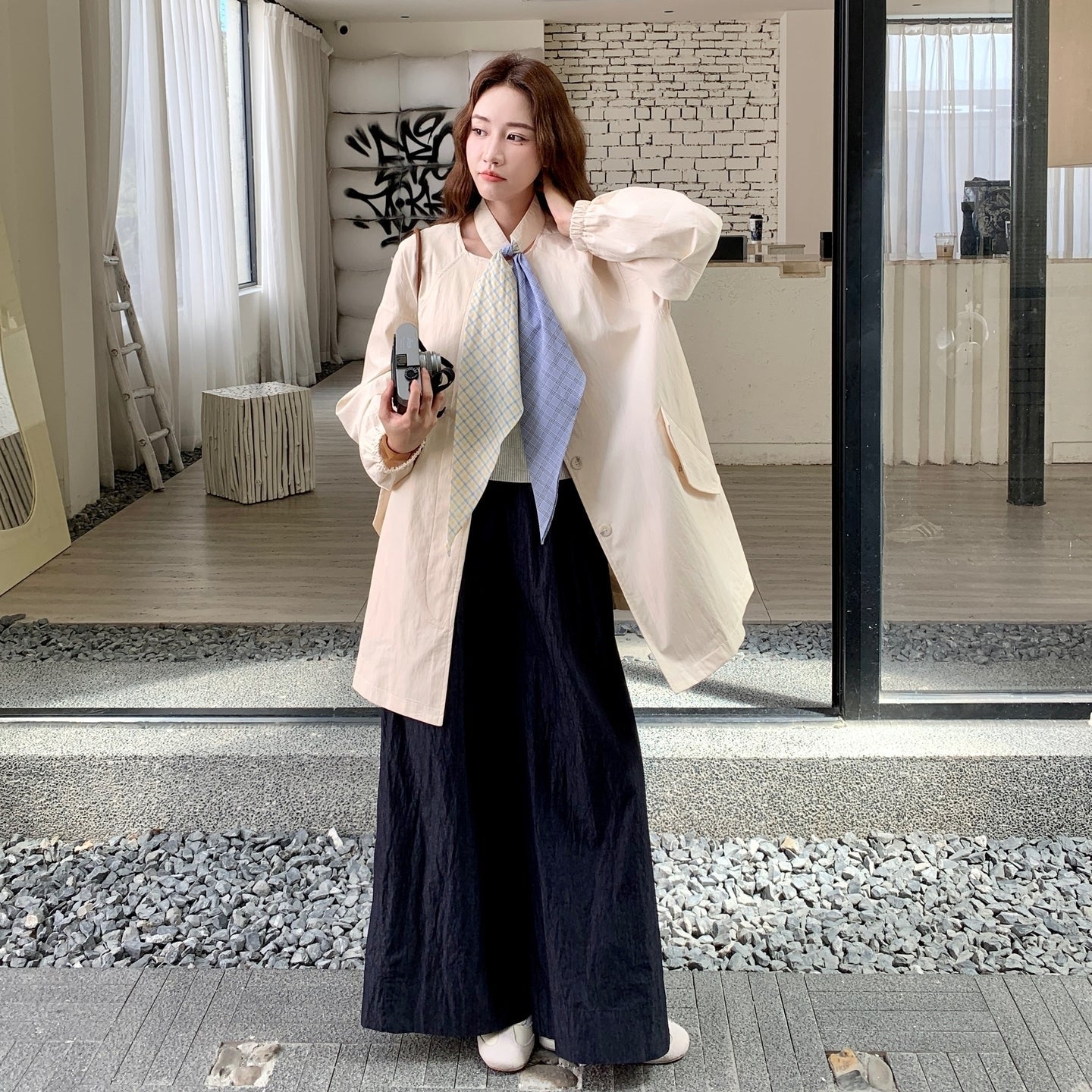 Relaxed Fit Casual Trench Coat Lightweight Stylish Outerwear