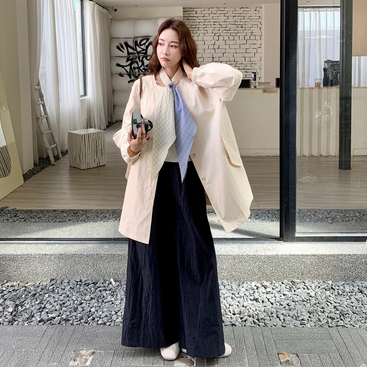 Relaxed Fit Casual Trench Coat Lightweight Stylish Outerwear