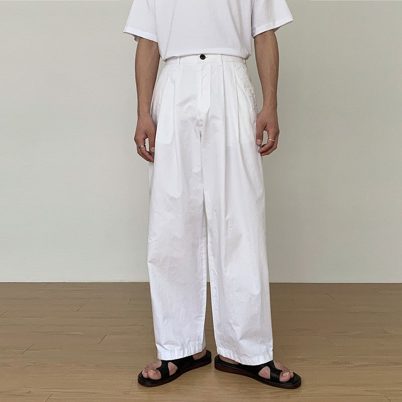 Relaxed Fit Casual Wide Leg Pants