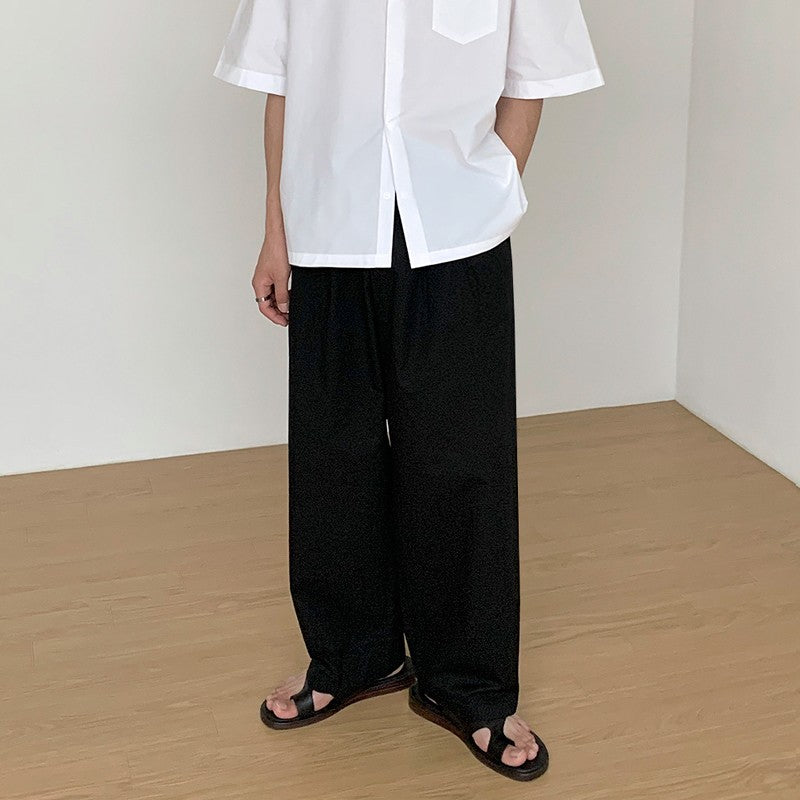 Relaxed Fit Casual Wide Leg Pants