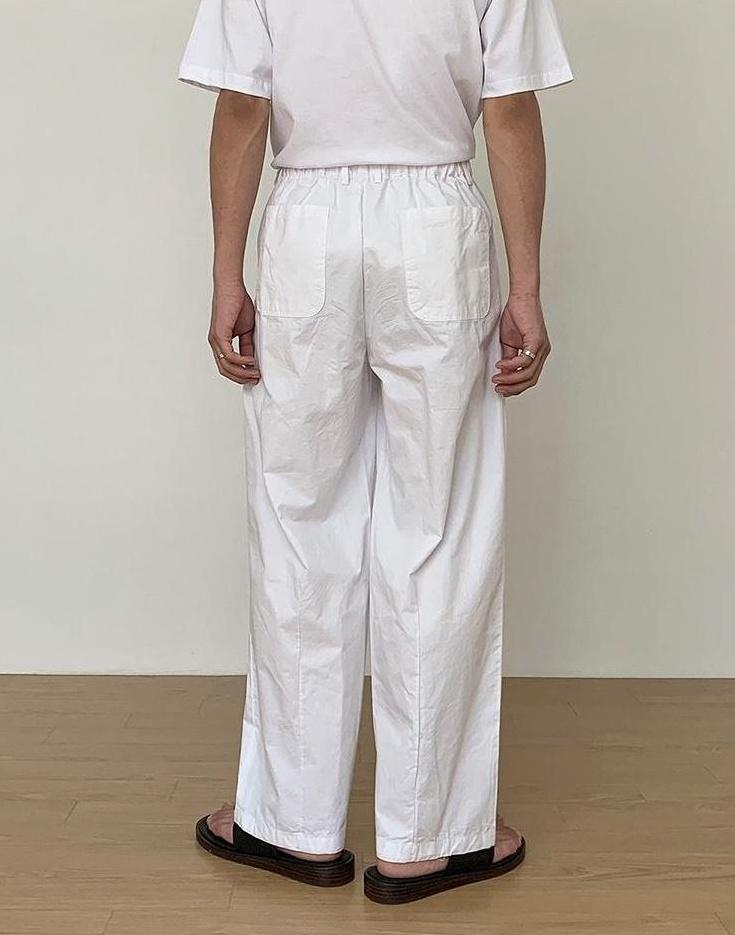 Relaxed Fit Casual Wide Leg Pants