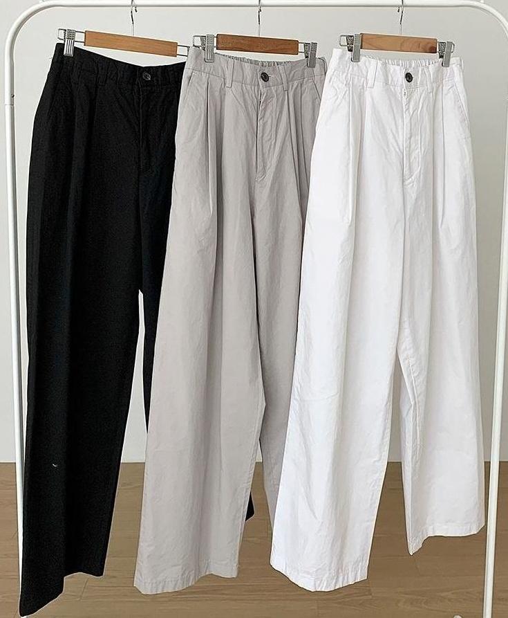 Relaxed Fit Casual Wide Leg Pants