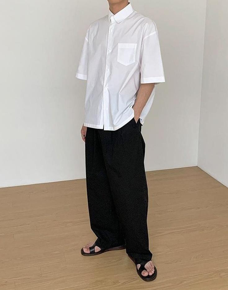 Relaxed Fit Casual Wide Leg Pants